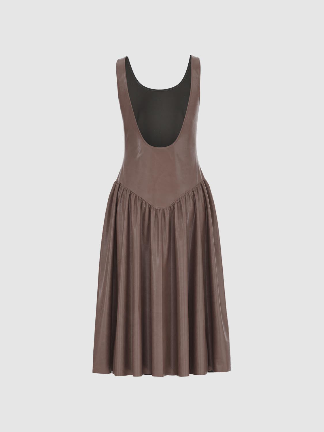 Vegan Leather A-Line Dresses