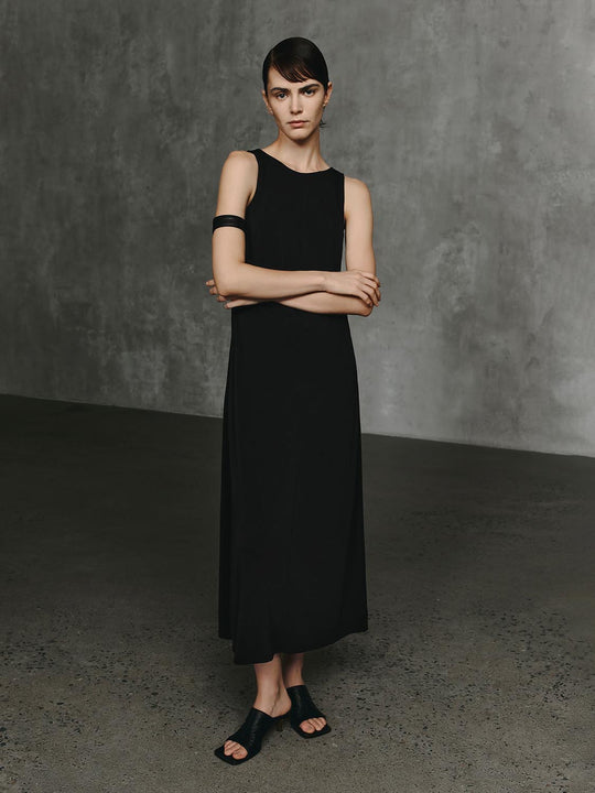 Acetate Slight Stretch Maxi Dress