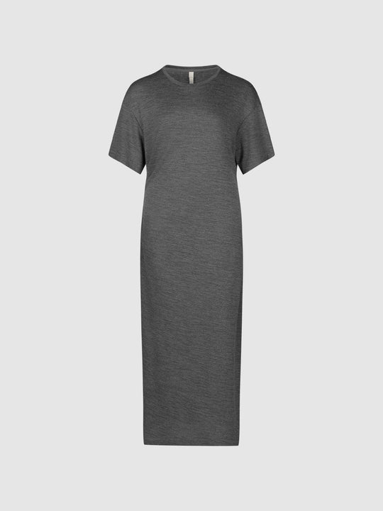 Straight Crew Neck Short Sleeve Knit Dress