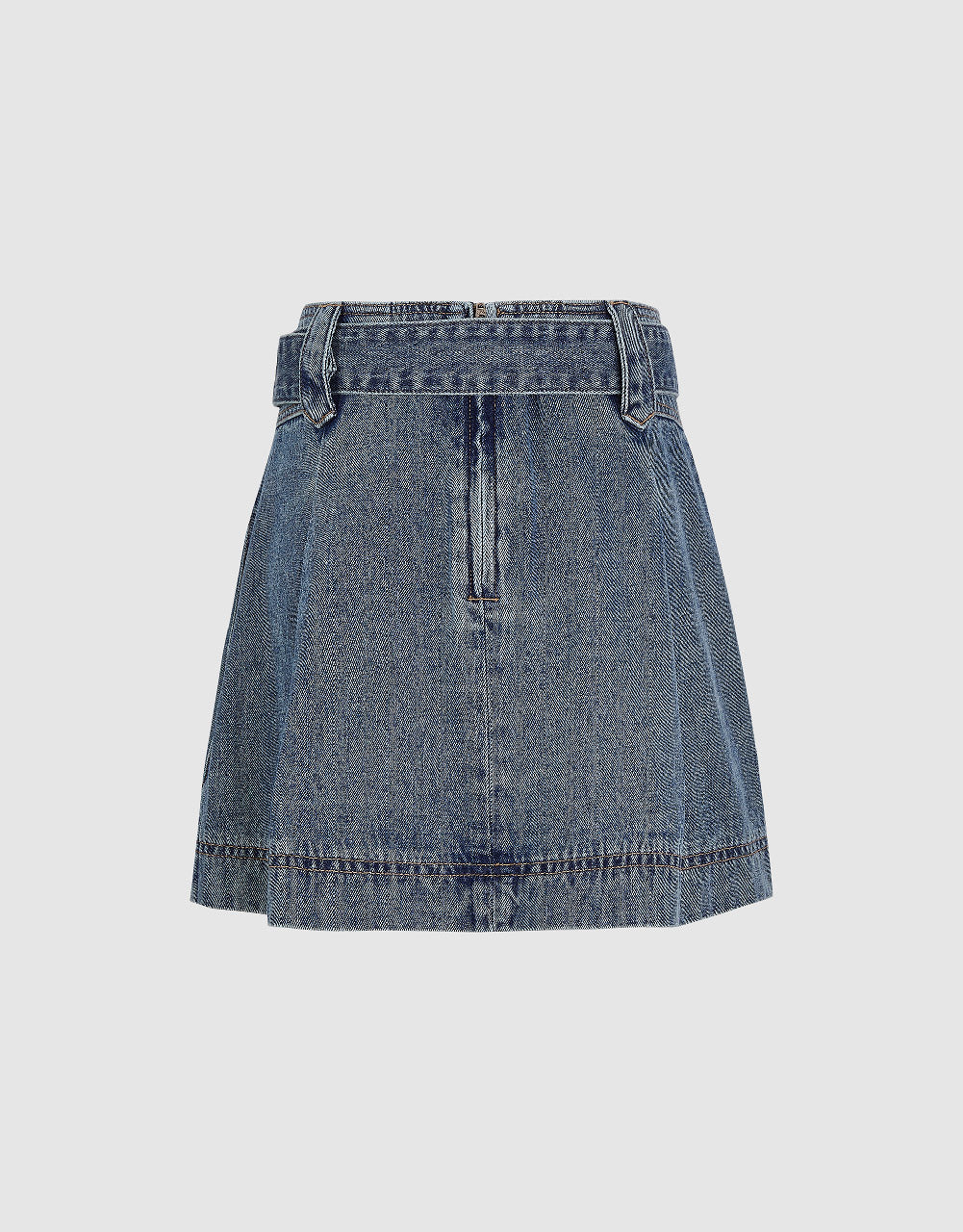 Mini A-Line Denim Skirt