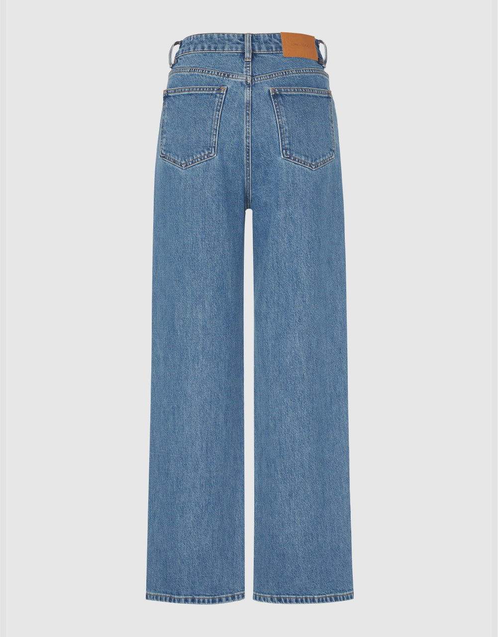 Mid-Waist Straight Jeans