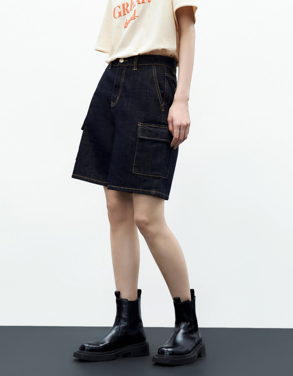 Loose Denim Shorts