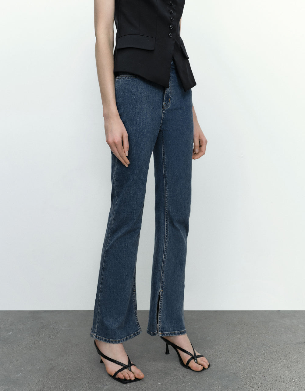 Split Hem Flare Jeans