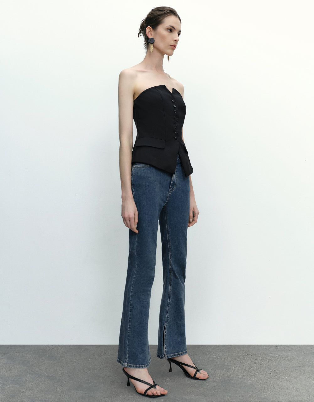 Split Hem Flare Jeans