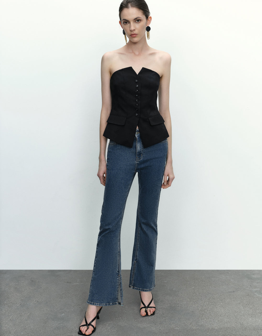 Split Hem Flare Jeans