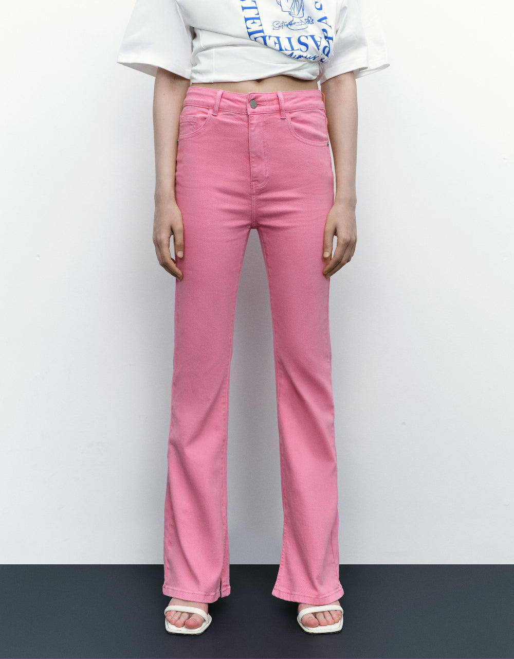 Split Hem Flare Jeans