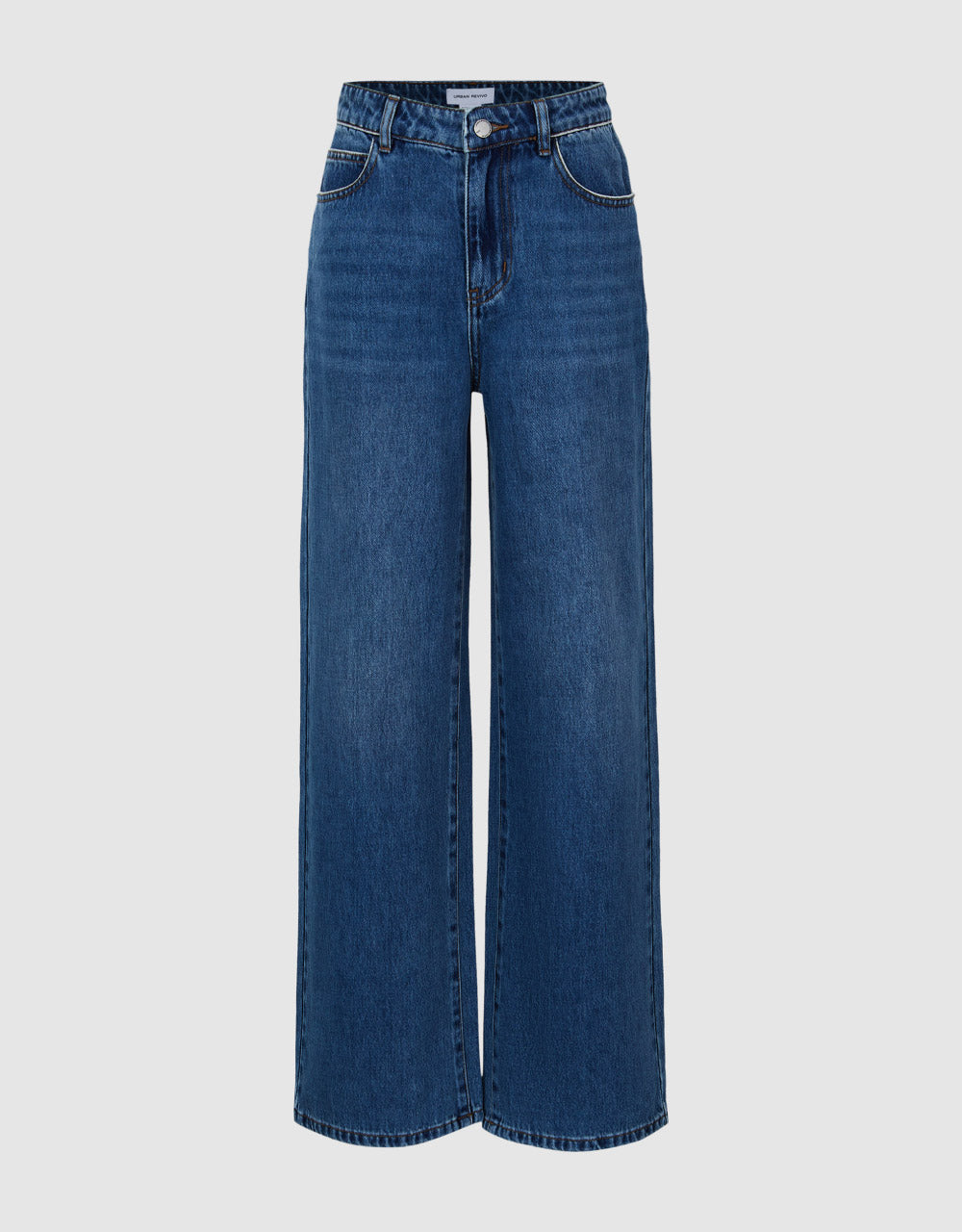 Mid-Waist Wide-Leg Jeans