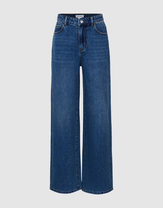 Mid-Waist Wide-Leg Jeans