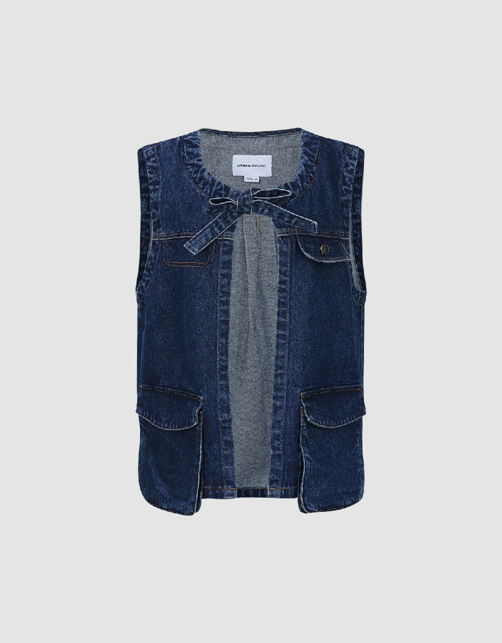 Crew Neck Denim Waistcoat