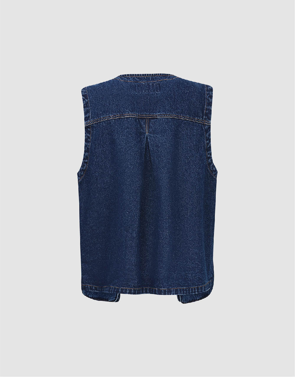 Crew Neck Denim Waistcoat