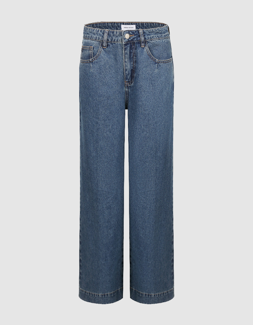 Front Pockets Wide-Leg Jeans
