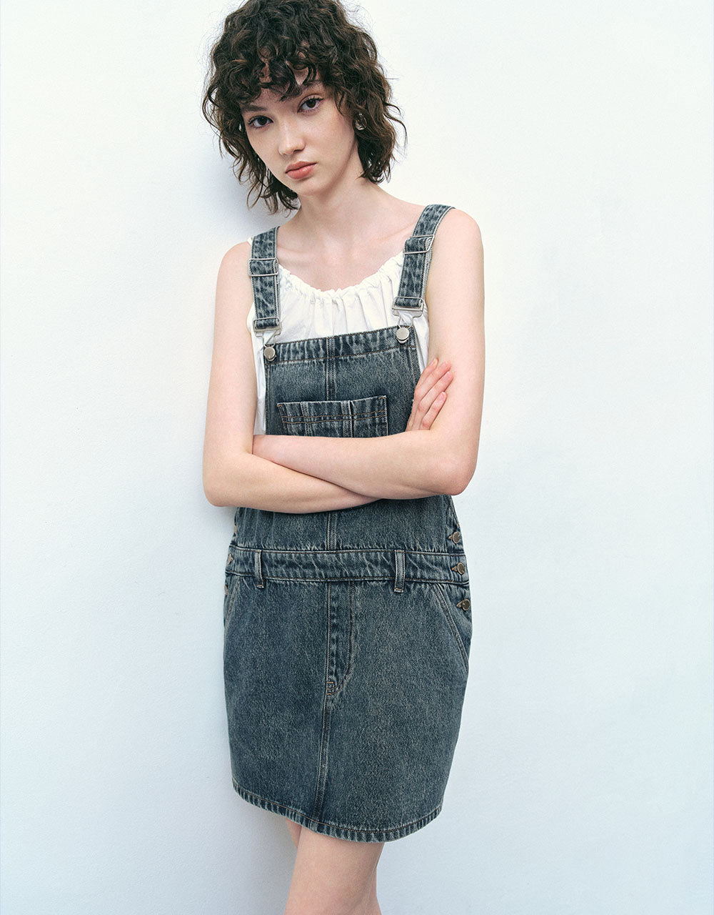 Denim Pinafore Dress