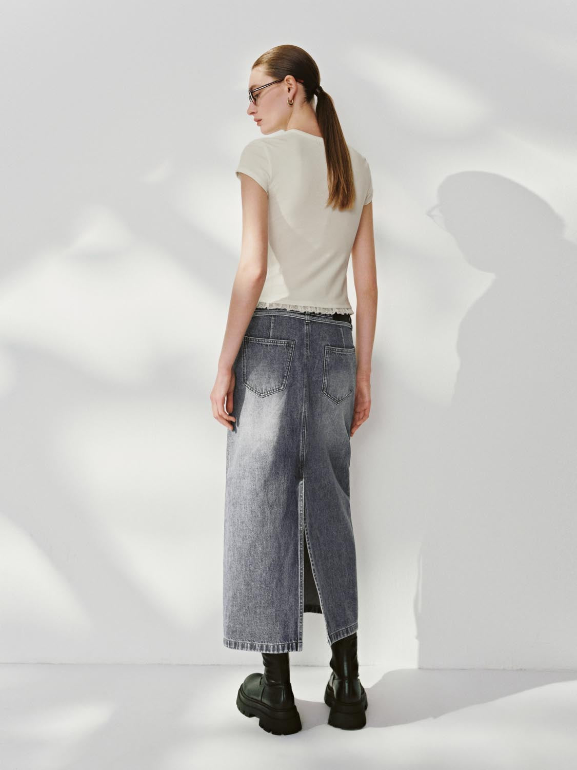 Denim Midi Skirts
