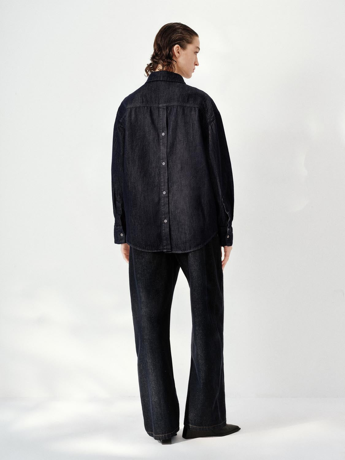 Patch Pocket Button Up Denim Shirts