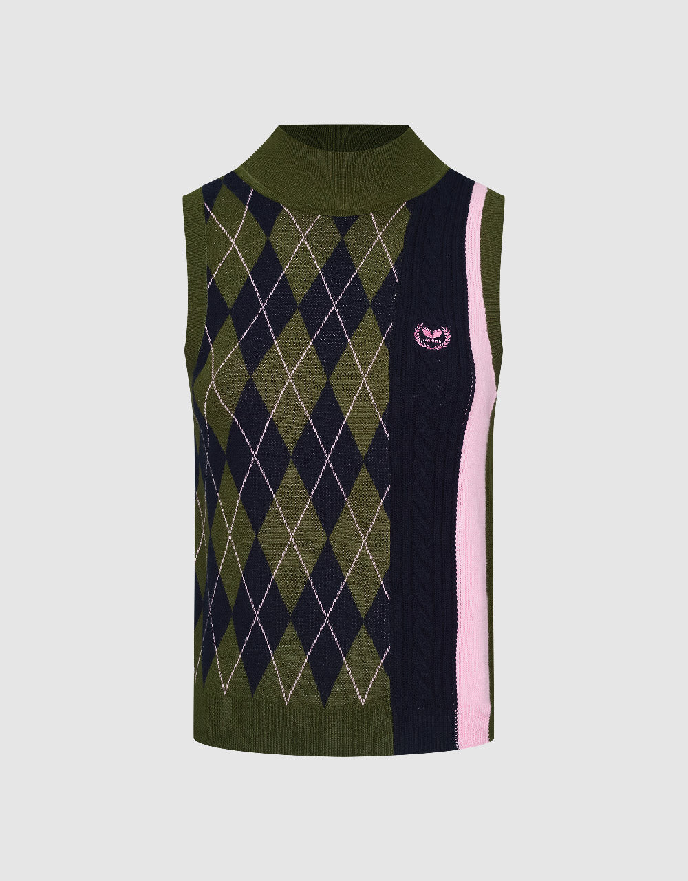 Turtle Neck Knitted Tank Top