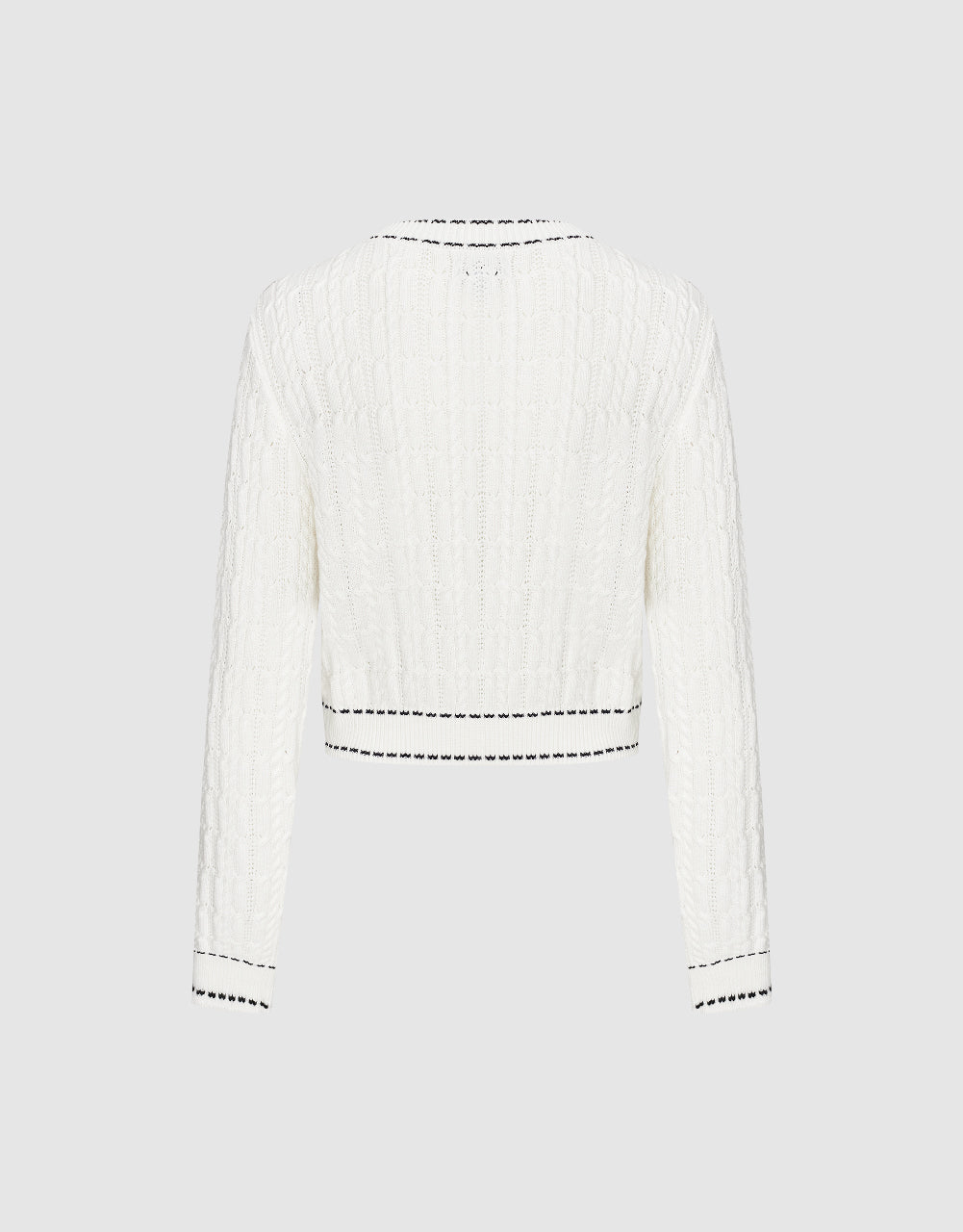 Crew Neck Knitted Cardigan
