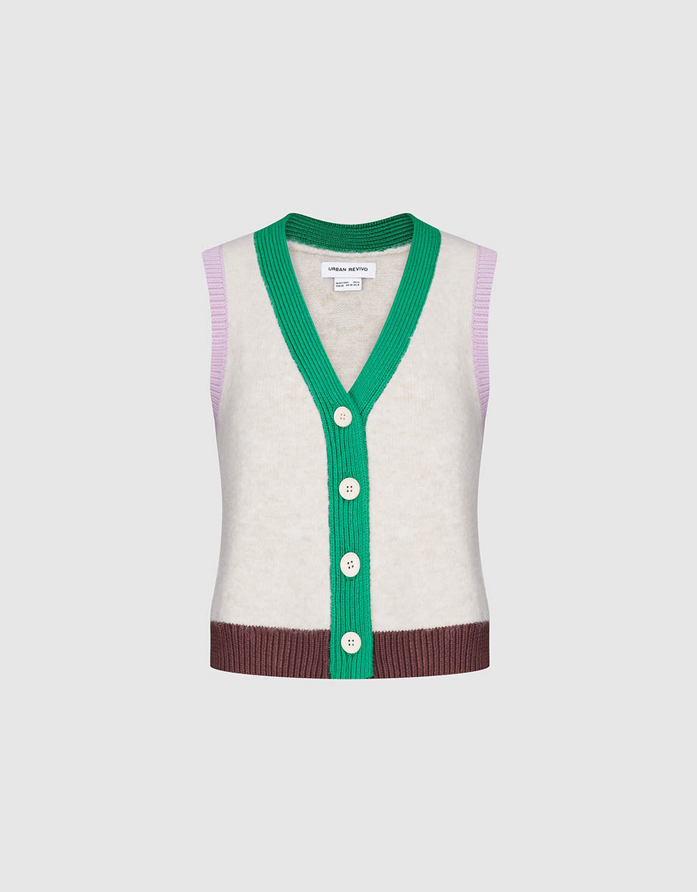 White v neck on sale vest