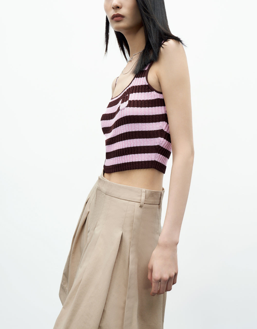 Striped Knitted Tank Top