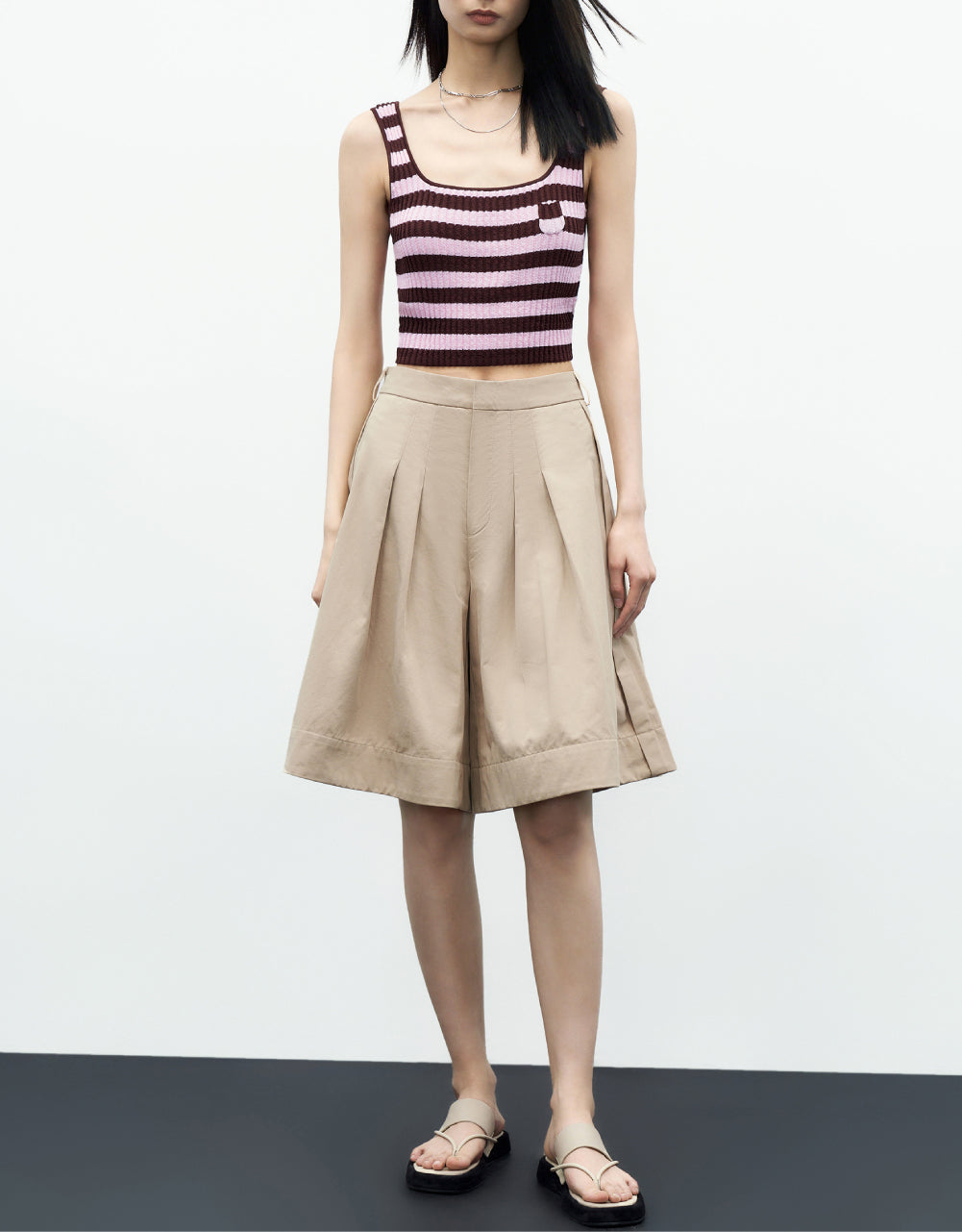 Striped Knitted Tank Top