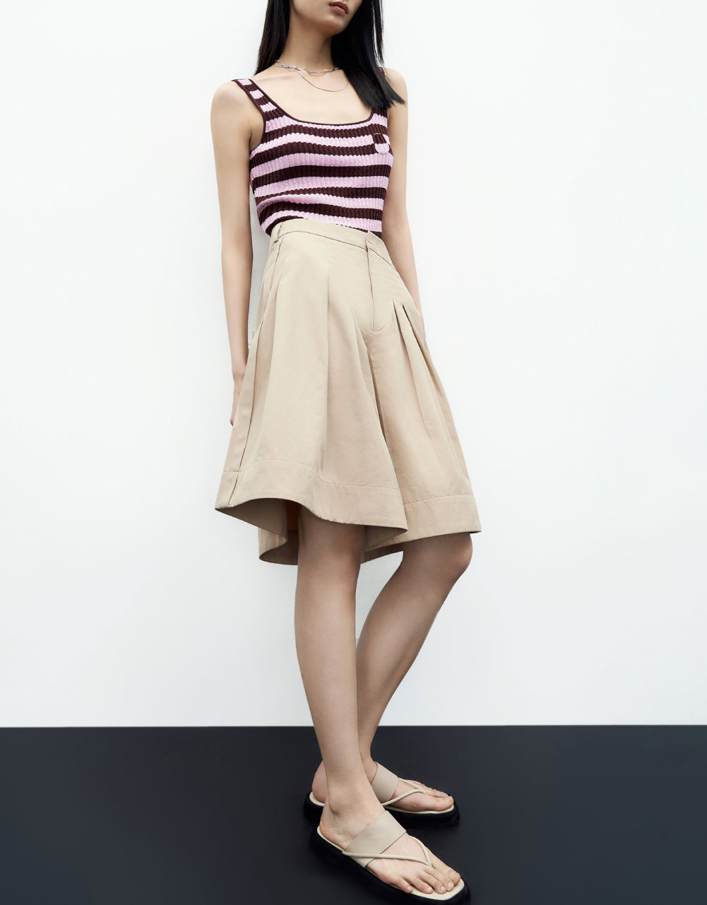 Striped Knitted Tank Top
