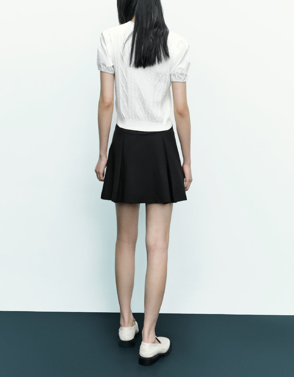 Striped Crew Neck Knitted T-Shirt