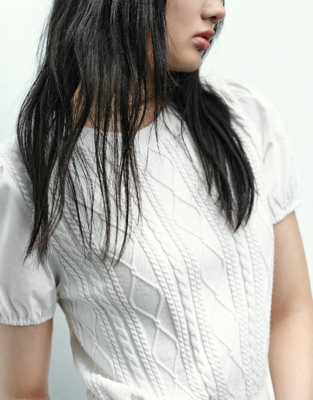 Striped Crew Neck Knitted T-Shirt