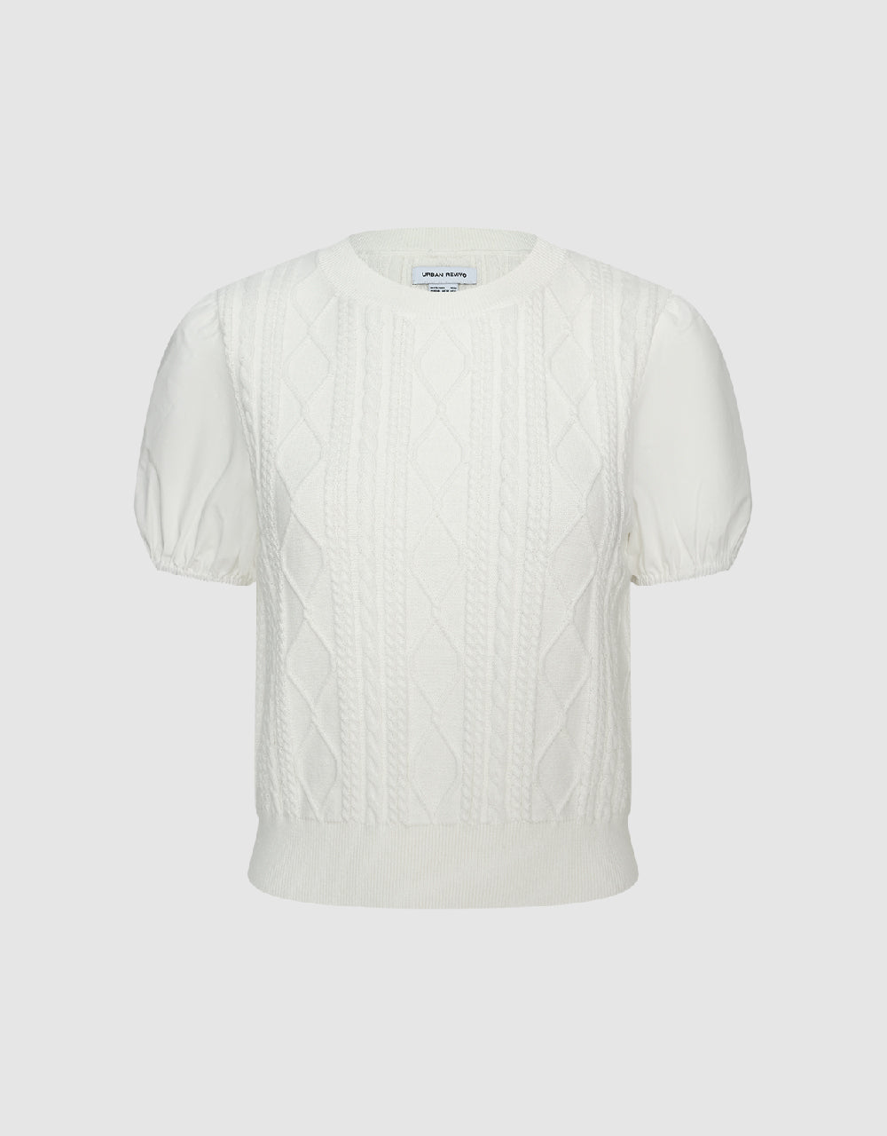 Striped Crew Neck Knitted T-Shirt