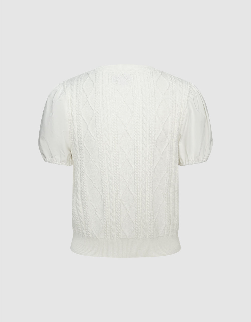 Striped Crew Neck Knitted T-Shirt