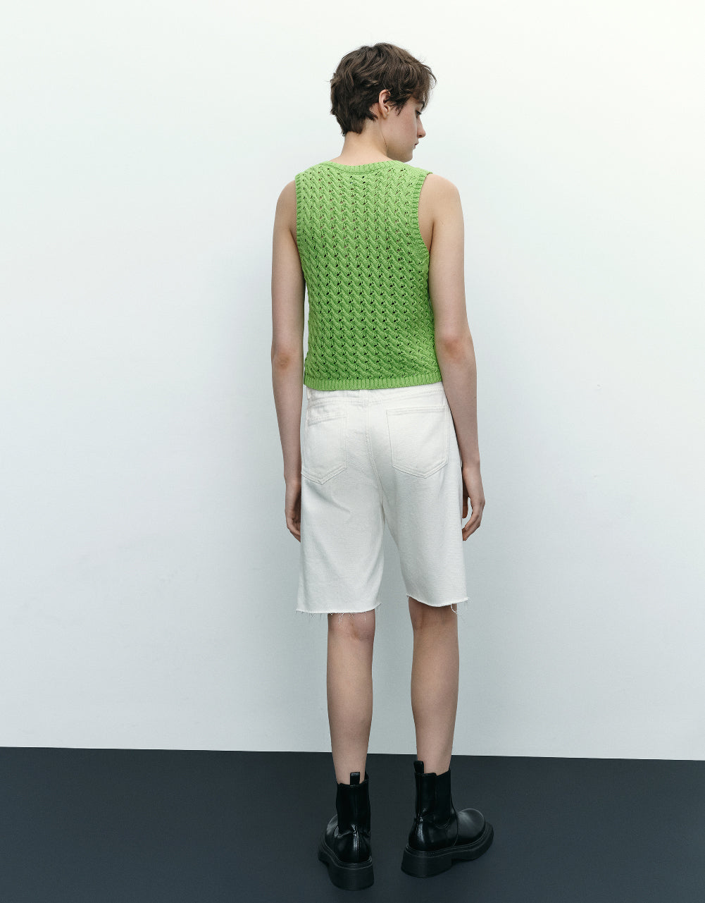 Button Up Cable Knitted Vest