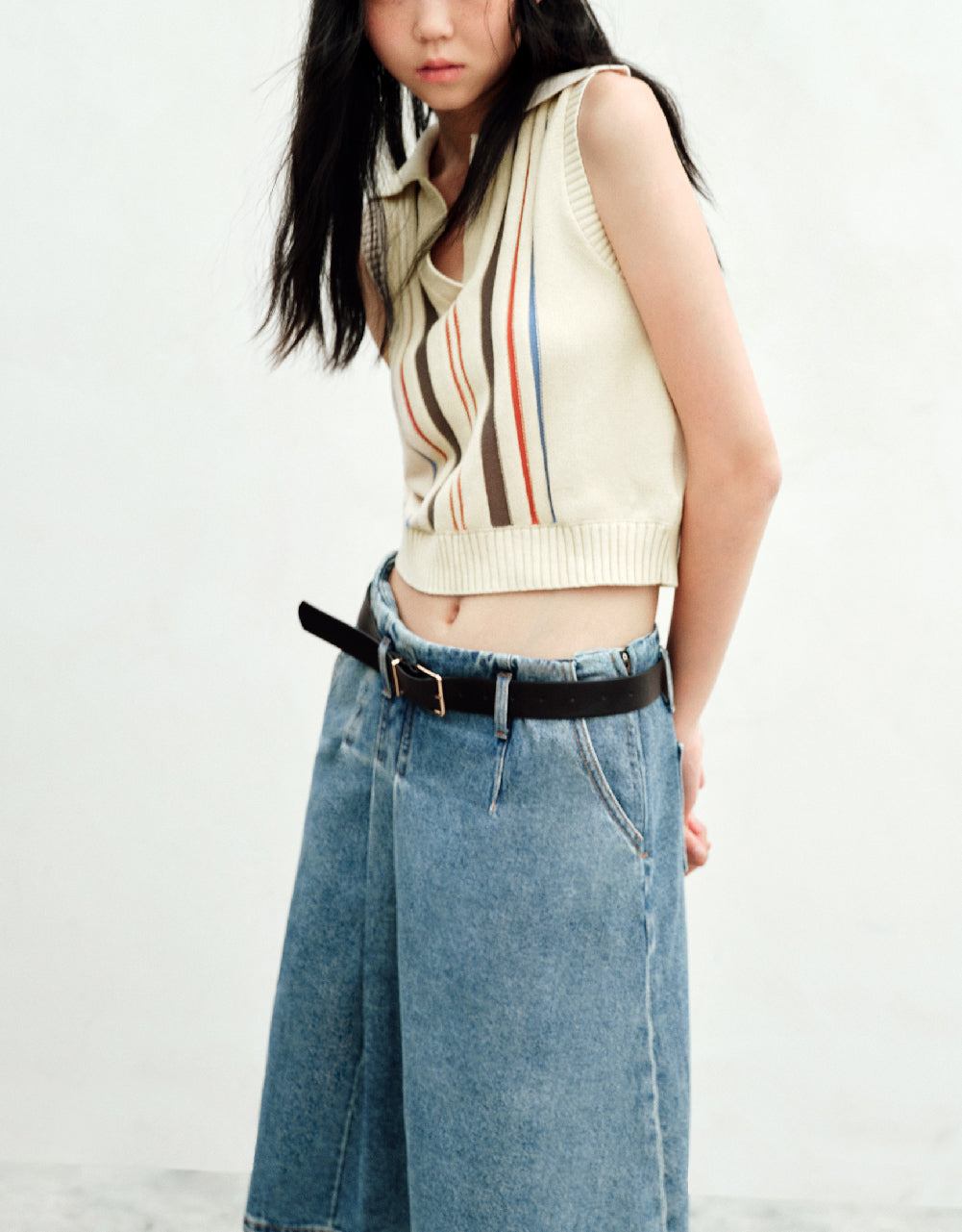 Sleeveless Polo Knitted Vest