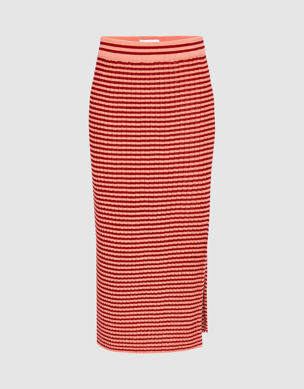 Striped Knitted A-Line Skirt