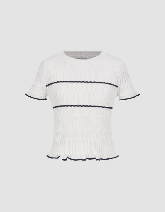 Crew Neck Knitted T-Shirt