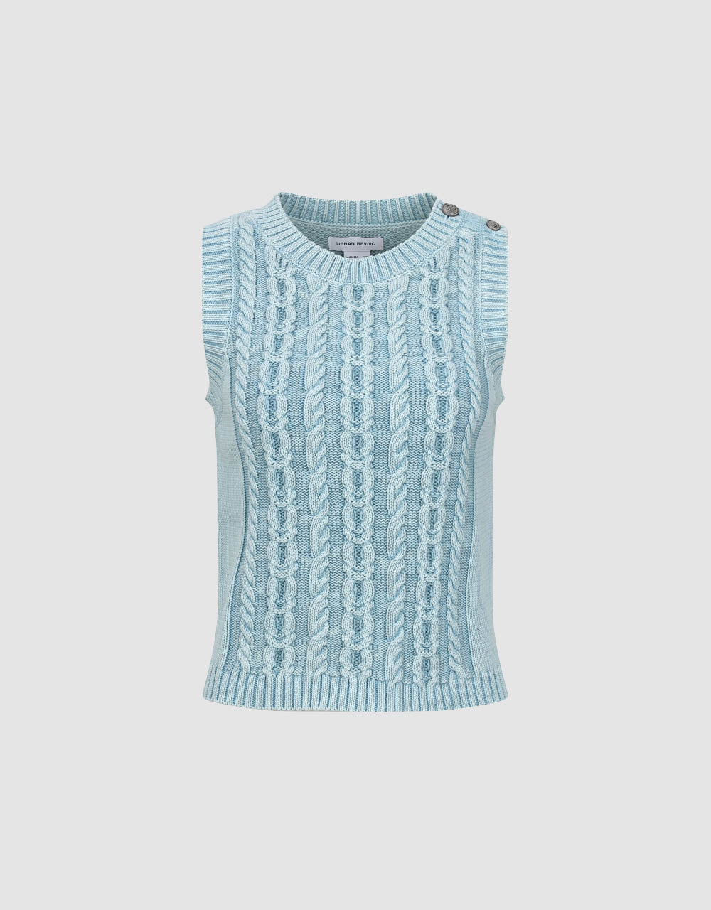Crew Neck Knitted Tank Top