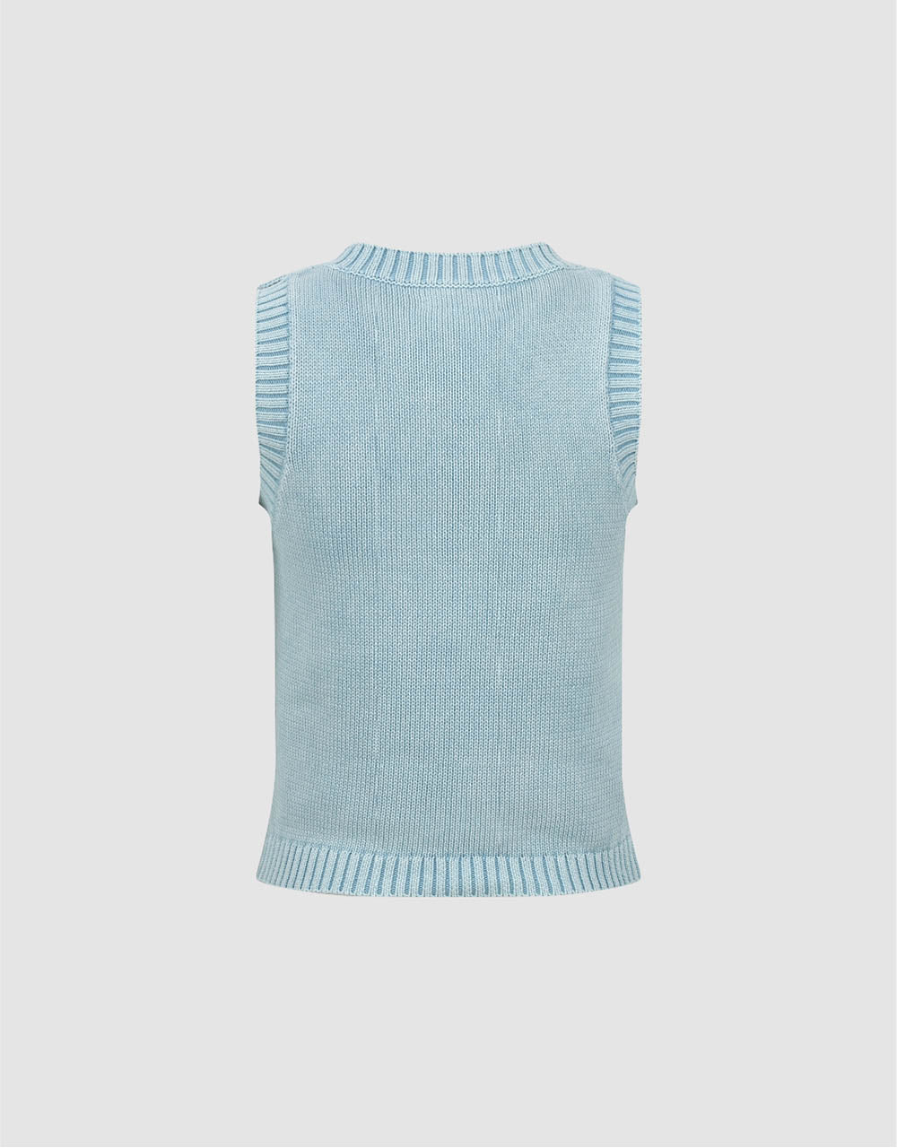 Crew Neck Knitted Tank Top