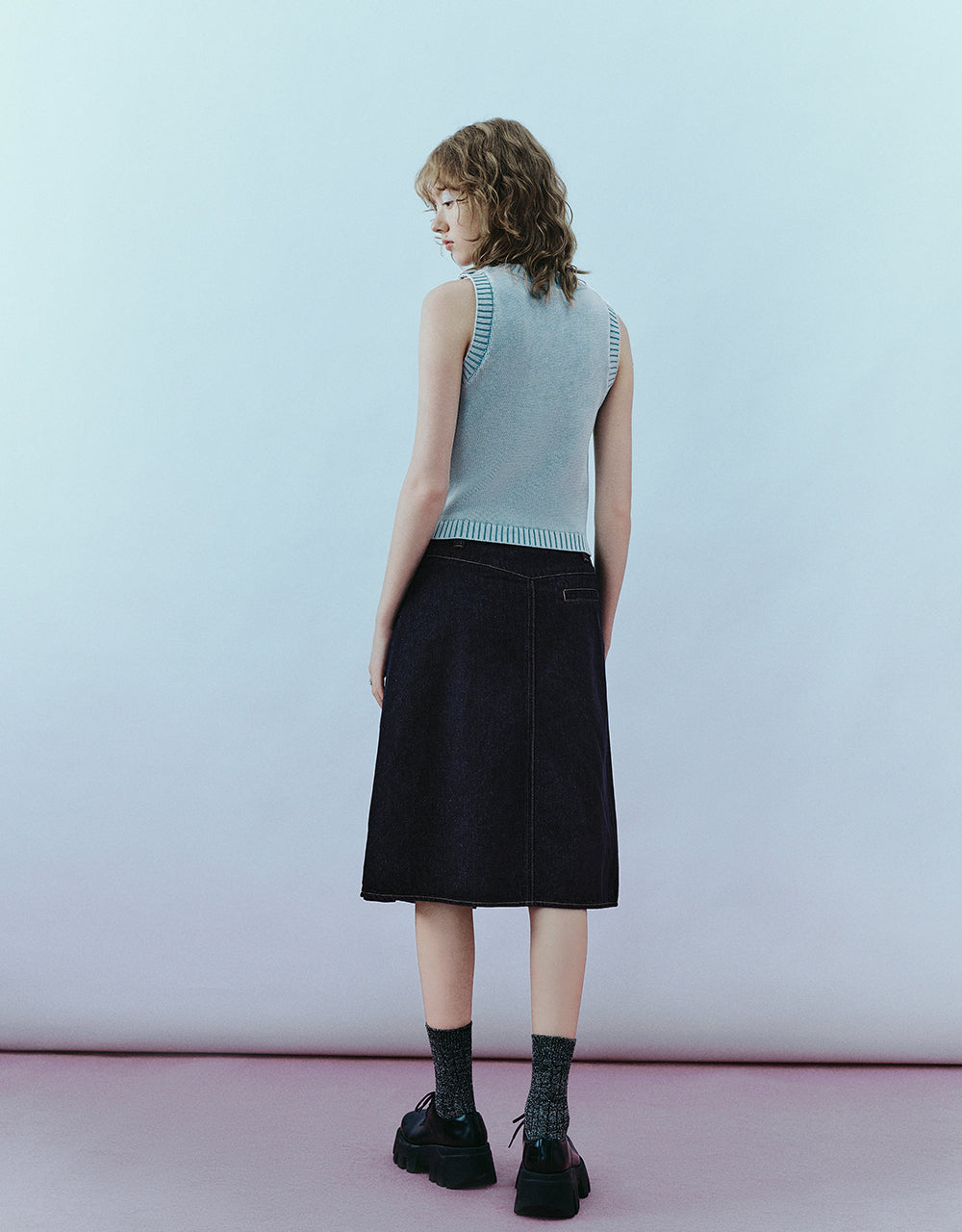 Crew Neck Knitted Tank Top