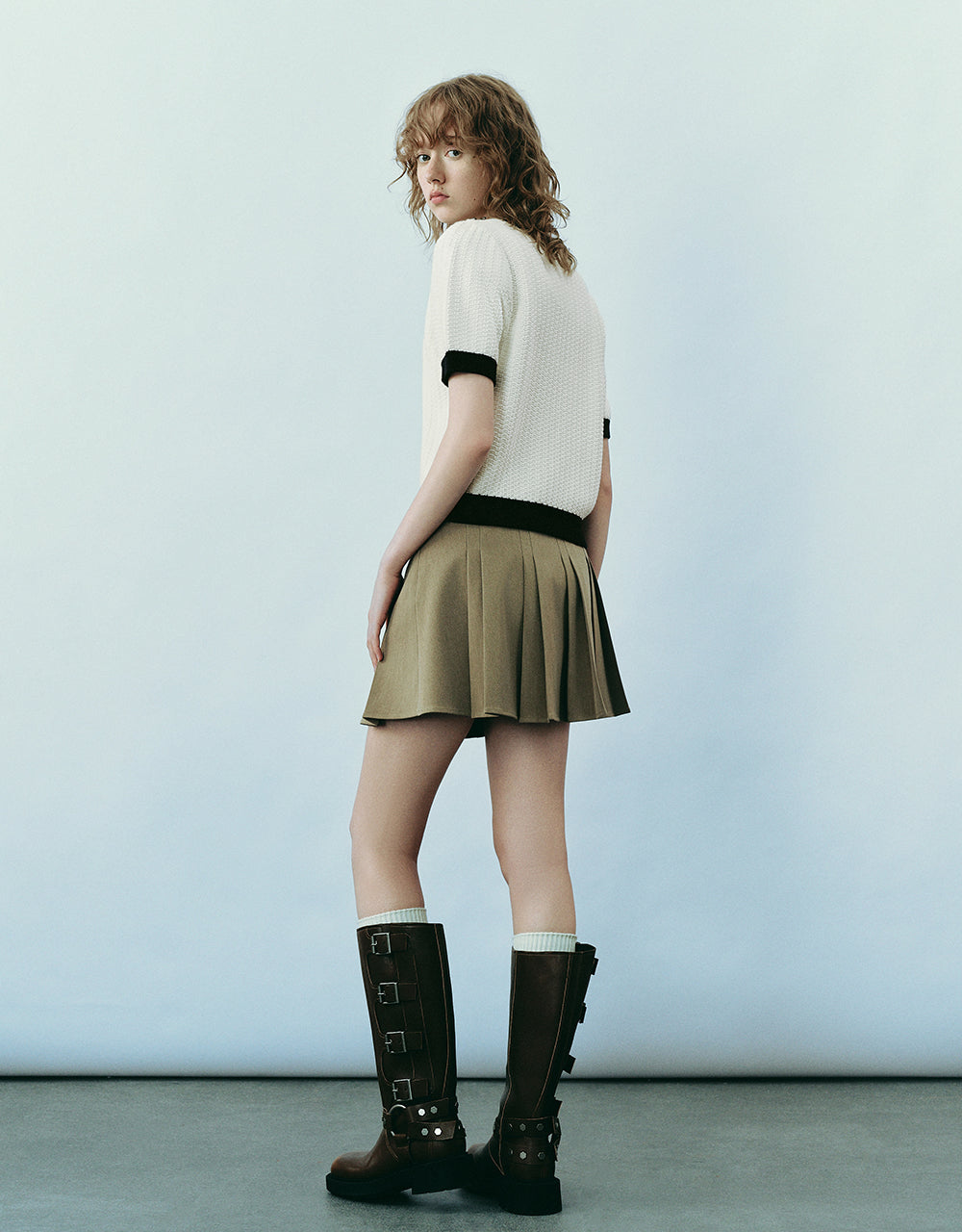 Crew Neck Knitted T-Shirt