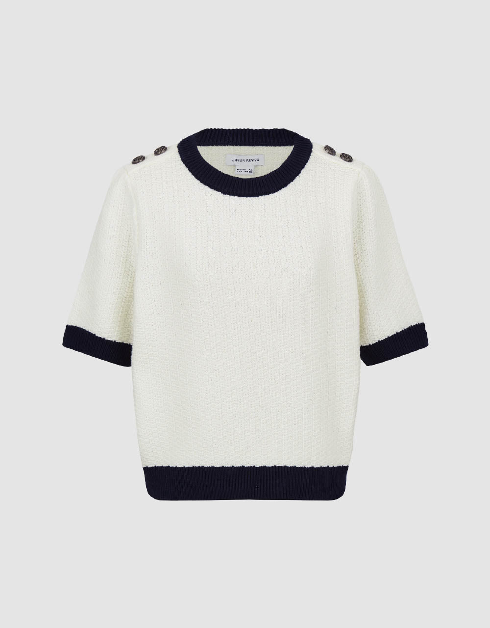 Crew Neck Knitted T-Shirt