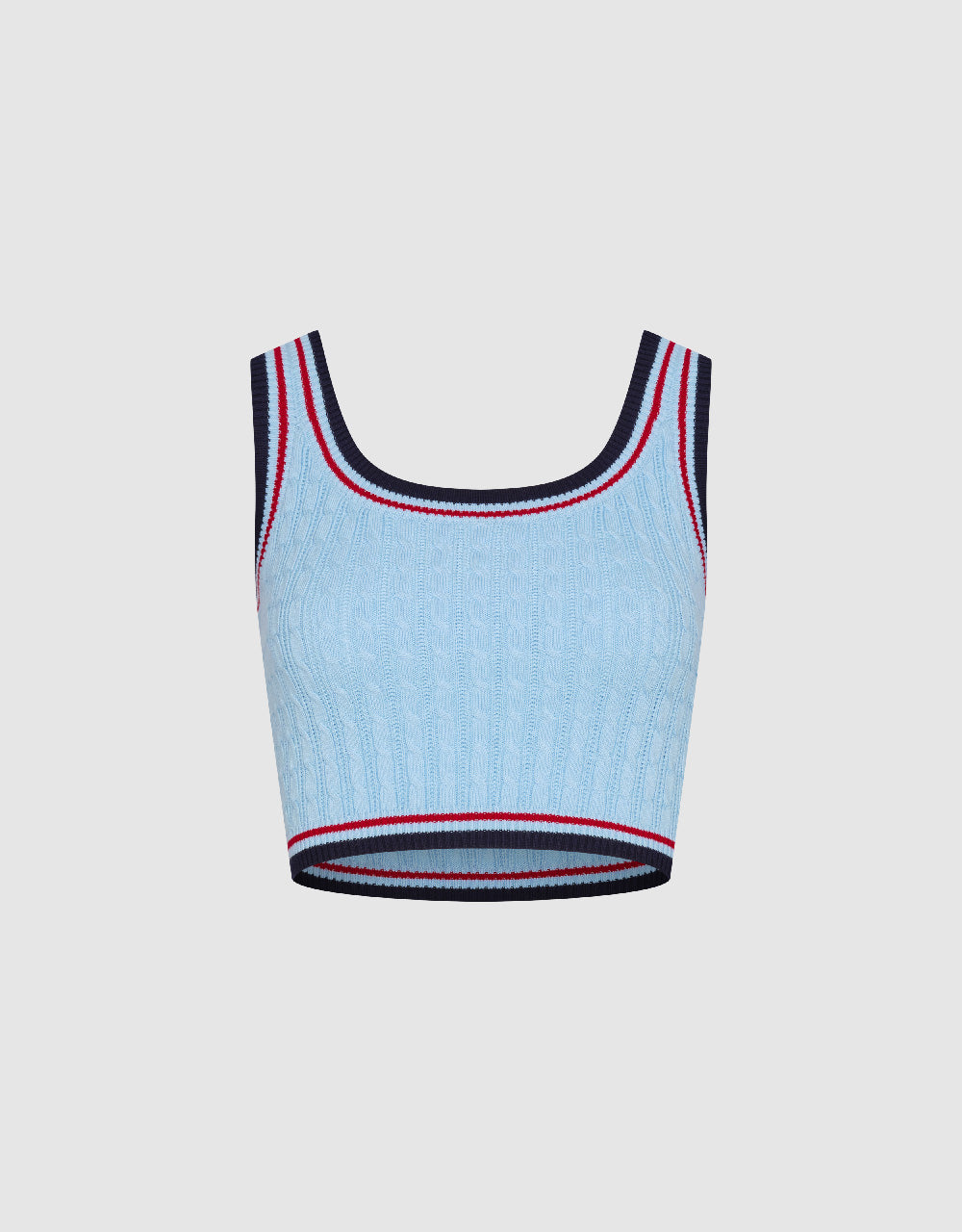 U Neck Knitted Tank Top