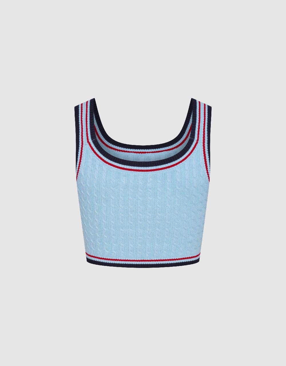U Neck Knitted Tank Top