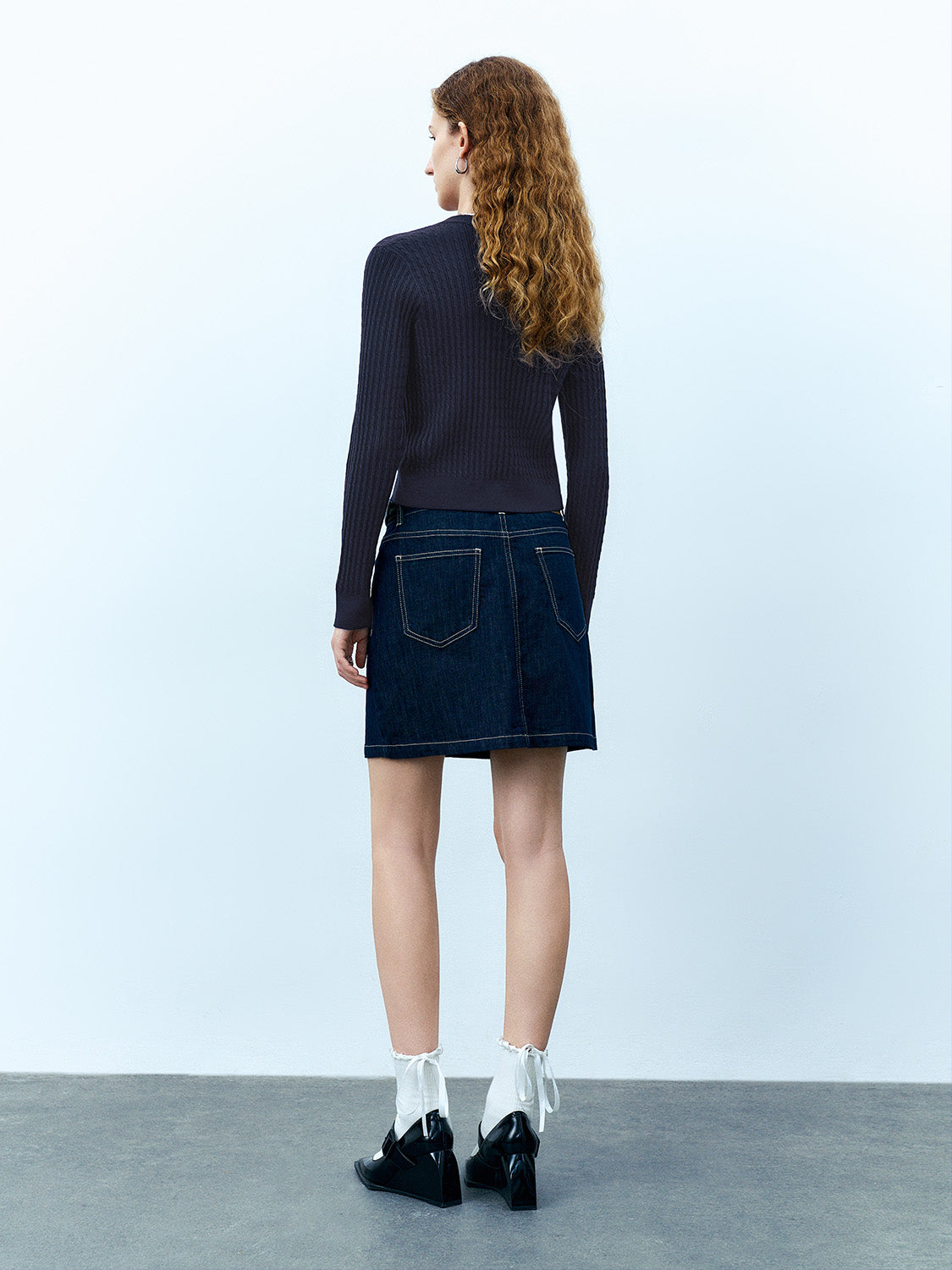 Crew Neck Knitted Cardigan