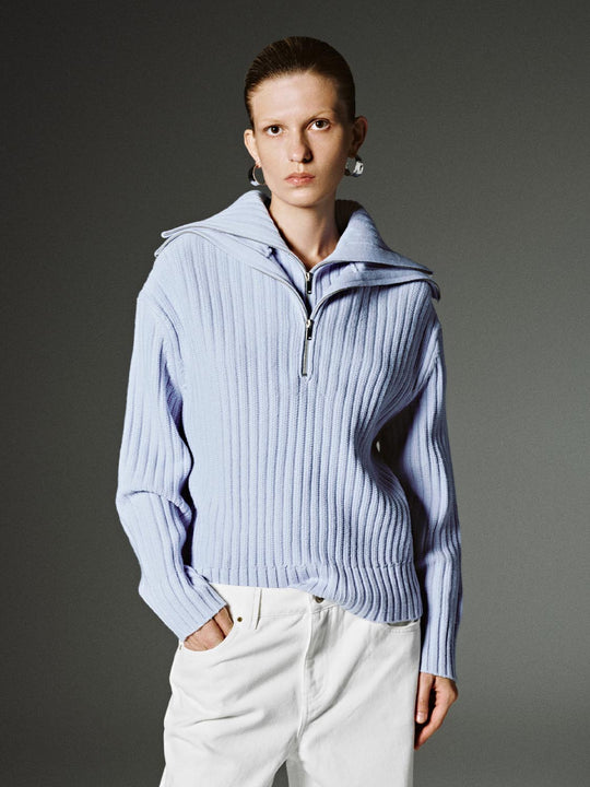 High Collar Knitted T-Shirts
