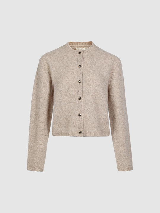 Crew Neck Knitted Cardigans