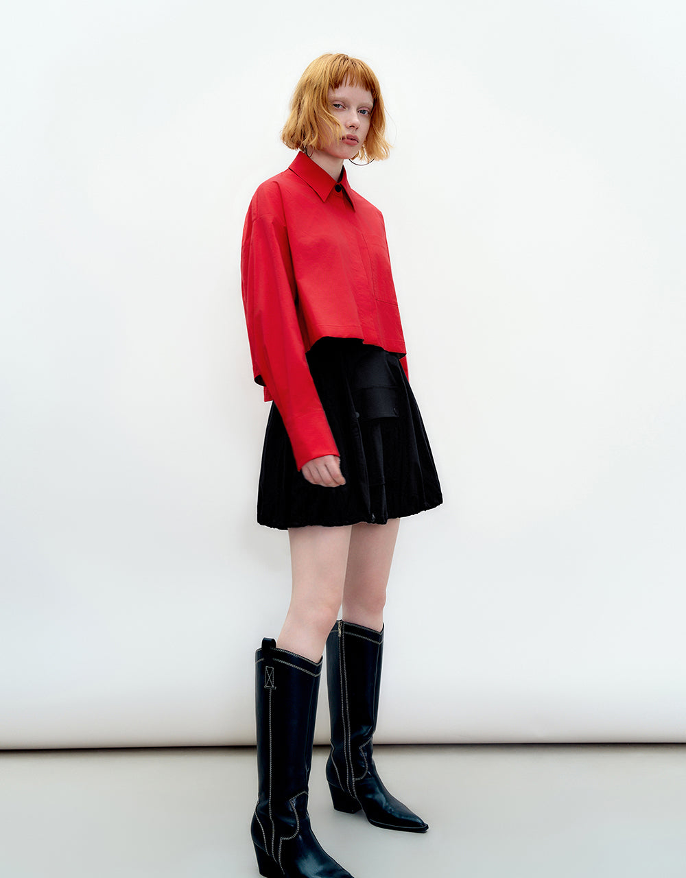 Cropped Straight Shirt