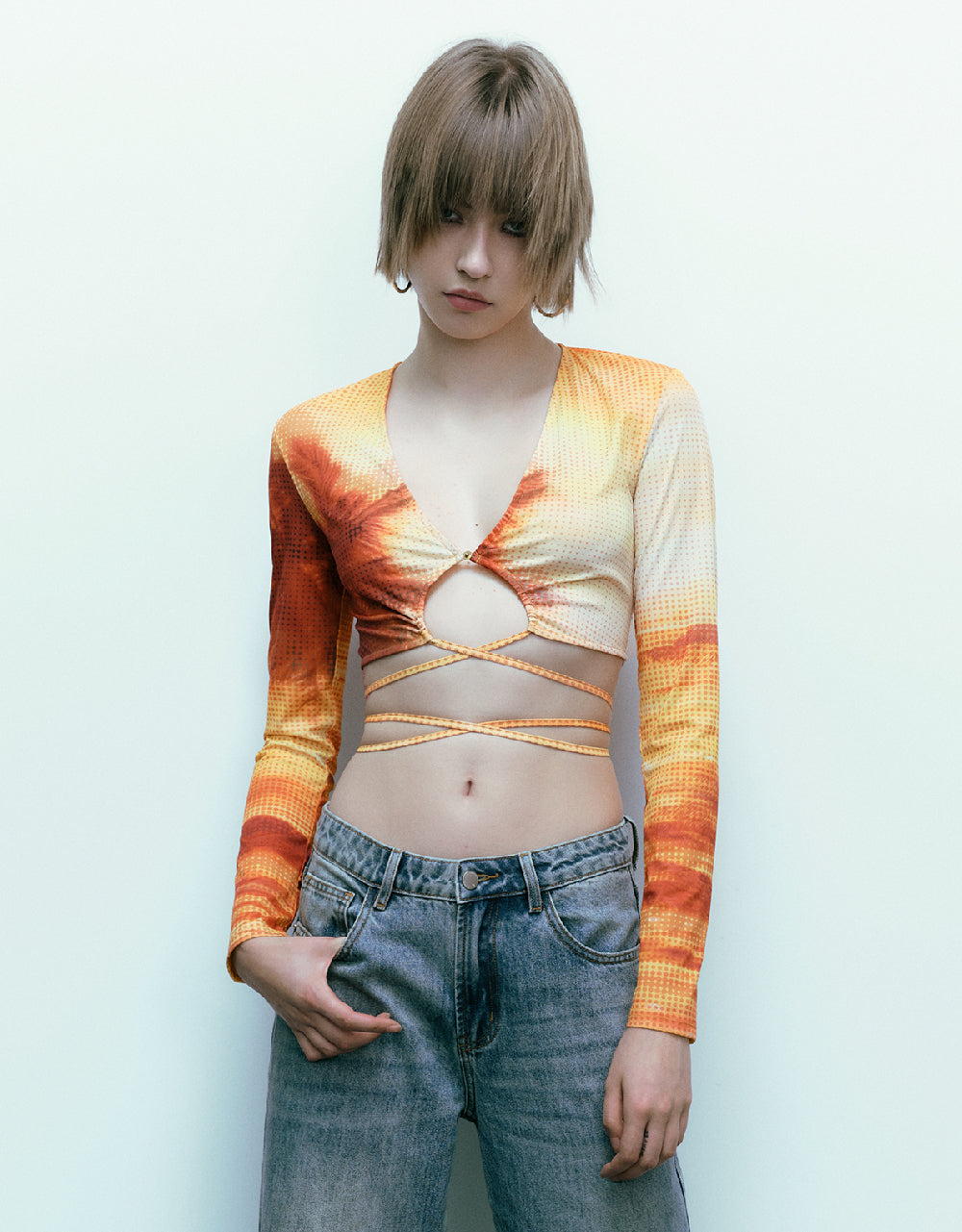 O-Ring V-Neck Shirt