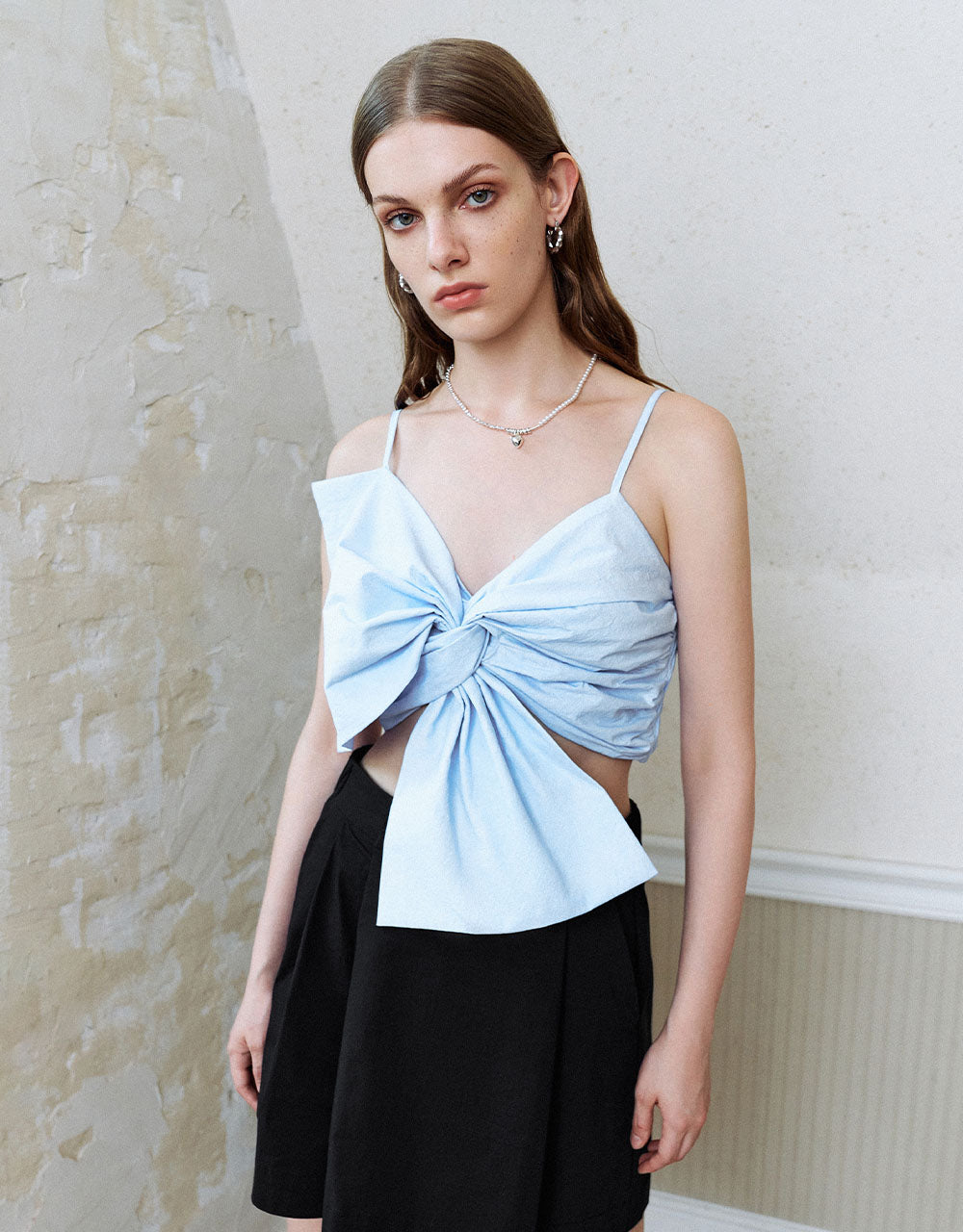 Asymmetric Bow Shape Cami Top