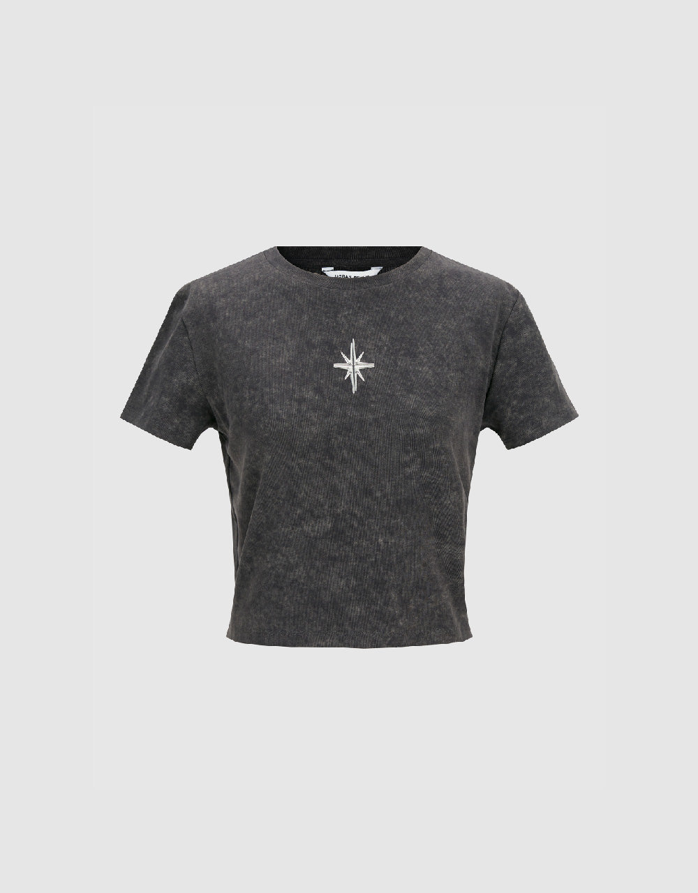 Hexagram Printed Crew Neck Skinny T-Shirt