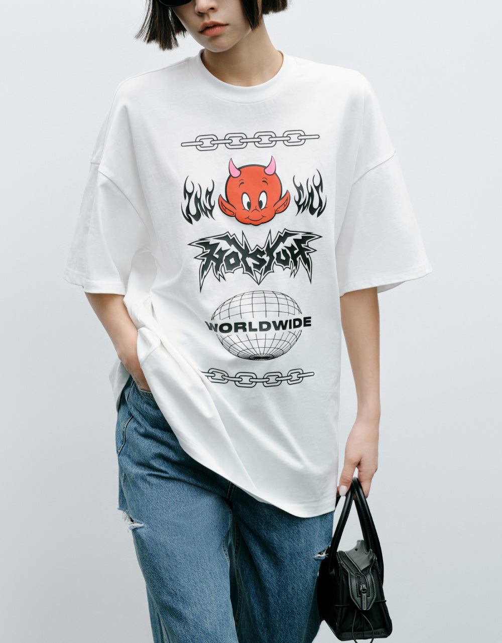 Hot Stuff Printed Crew Neck T-Shirt