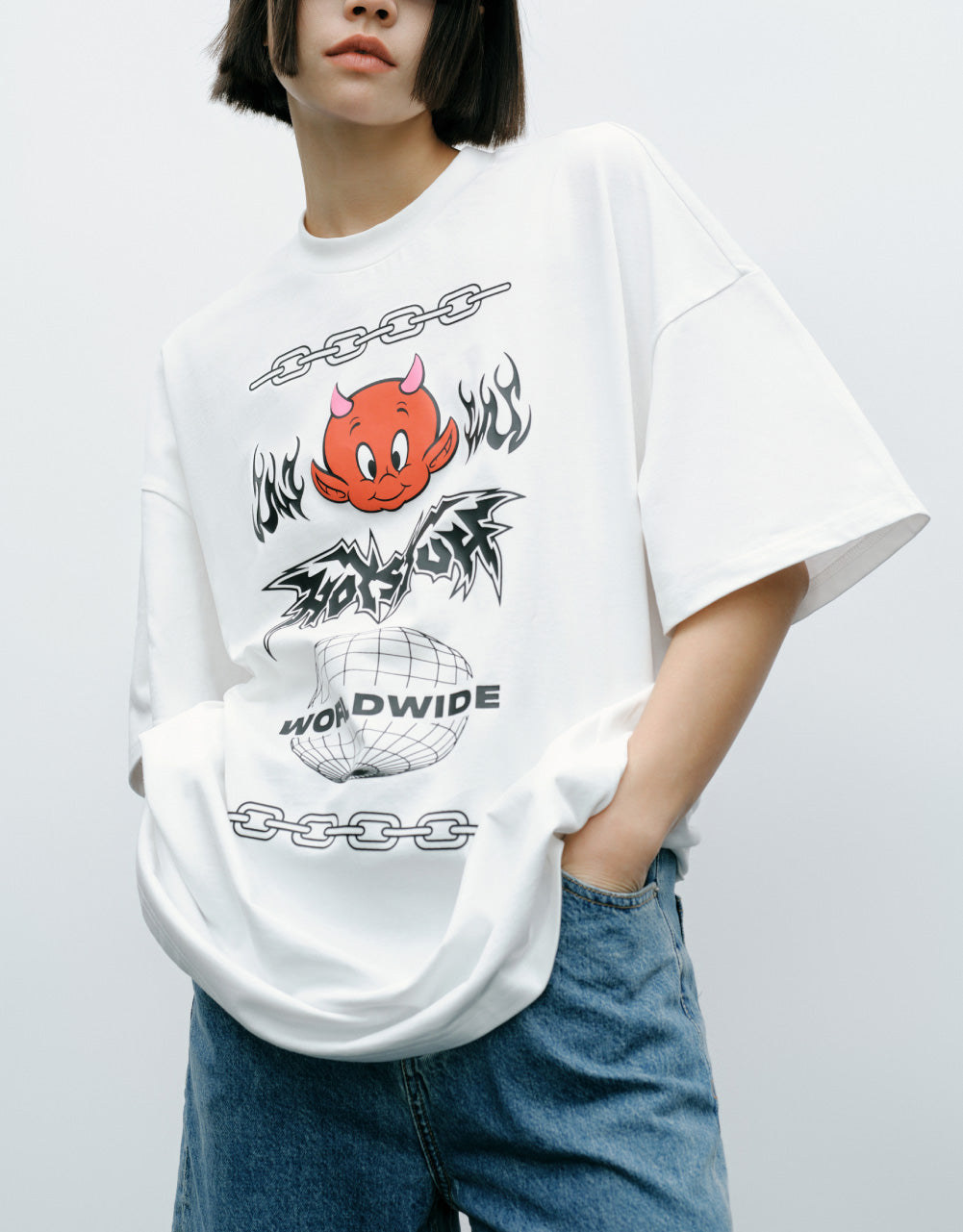 Hot Stuff Printed Crew Neck T-Shirt