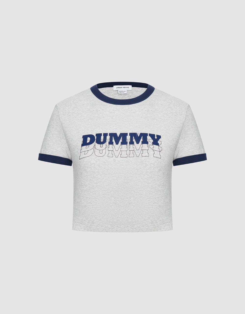 Printed Crew Neck Skinny T-Shirt