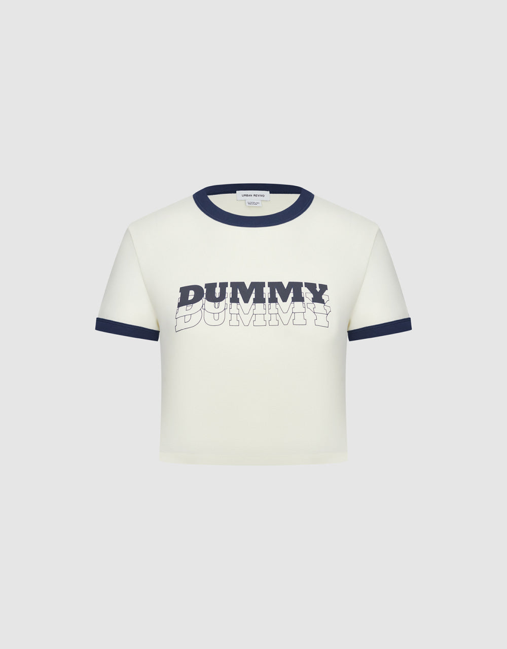 Printed Crew Neck Skinny T-Shirt